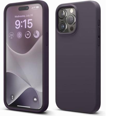 Riff Slim & Soft Silikon Bakskal till Apple iPhone 15 Lila