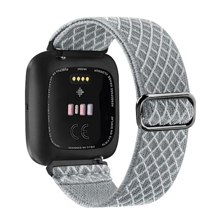 Elastiskt vävt armband för Fitbit Versa 3 2, Versa Lite - Justerbart nylon sportarmband för Fitbit Sense