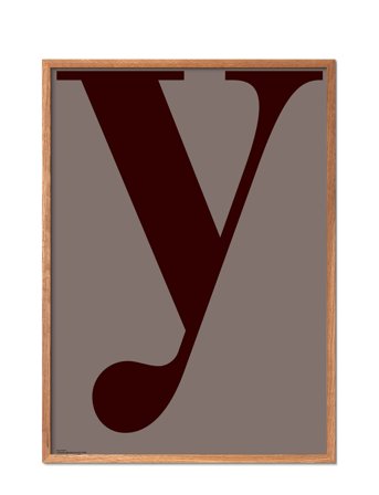 Poster & Frame Grey-Y - Brown - 42X29.7CM