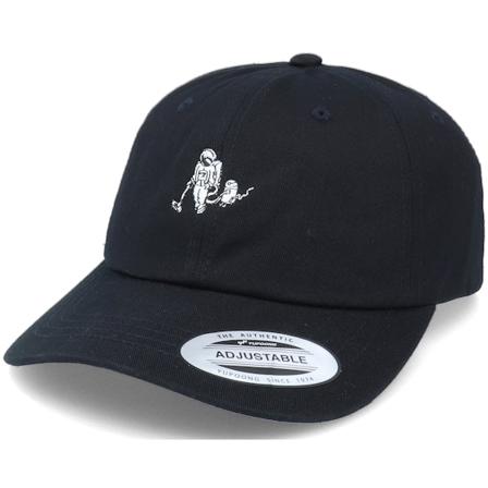 Abducted - Svart unconstructed Caps - Tiny Astrocleaner Black Dad Cap @ Hatstore