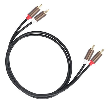 2RCA AUX-kabel hane till hane kontakter trådlinje extra sladd för TV-box