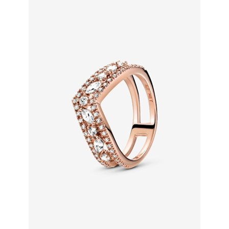 Pandora - Sparkling Marquise Double Wishbone -sormus - 14k ruusukullattu