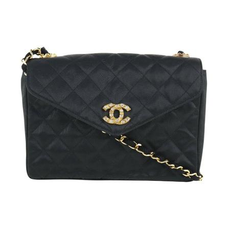 Chanel Vintage, Pre-owned Logo CC Bag Zwart, Dames, Maat:ONE Size