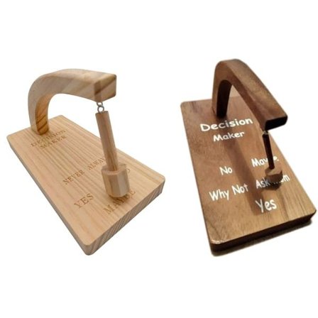 Trä Beslutsfattare Magnetisk Swing Pendel Beslut Kreativ Magnetisk Beslutsfattare Brun