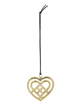 Flettet Julehjerte H6.5 Forgyldt Home Decoration Christmas Decoration Christmas Baubles & Tree Accessories Gold Rosendahl