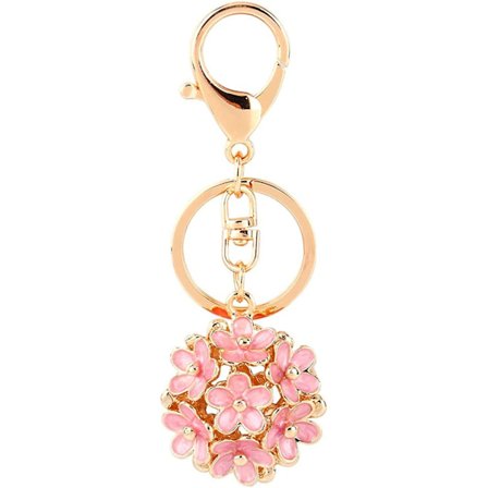 Rhinestone Flower Keychain Cute Women's Charms Pendant Bag Purse Car Gift Handbag Charms