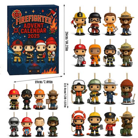 Ny ankomst Brannmann John Deere Advents Julepynt til juletreet