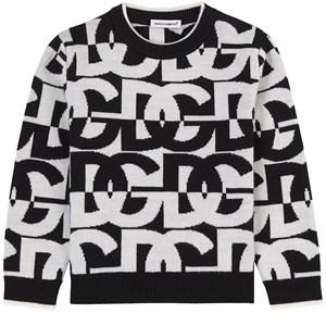 Kids - Dolce & Gabbana Branded Intarsia Jumper Black 24-30 Months - Jumpers and knitwear - 24-30 months - Black