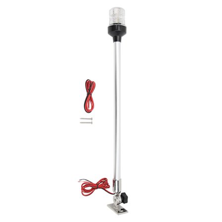 22in Båd Anker Lys 360° Rundt LED Agterstavn Pæl Lys 316 Rustfrit Stål Base til Fiskerbåde Yacht Skibe