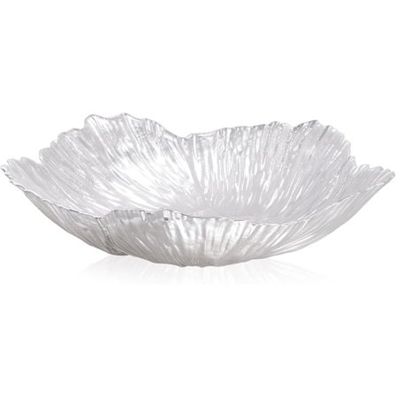 Fruktskål i glass Kreative fruktskåler Kjøkken Fruktskål-Perlehvit Blomsterform Dekorativ Fruktservering