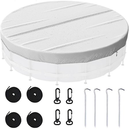 Bassengetrekk, Vindtett Rundt Oppblåsbart Bassengetrekk, Støvtett Vanntett Bassengetrekk For Familie Basseng Boblebad Spa Oppblåsbart (FMY)