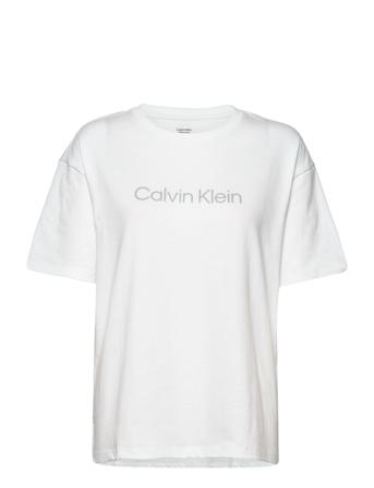 Pw - Ss Boyfriend T-Shirt T-shirt Top Hvid Calvin Klein Performance