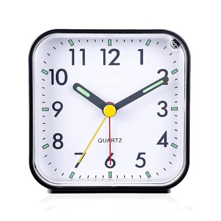 Silent Analog Alarm Clock Non Ticking, Gentle Wake, Beep Sounds, Increasing Volume, Battery Operated Snooze And Light Functions, Easy Set