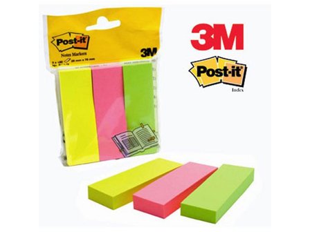 POST-IT Indexflikar 3 färger 25x76mm - Lyreco - Kontorsmaterial - Indexflikar och märkflikar - Indexflikar i papper