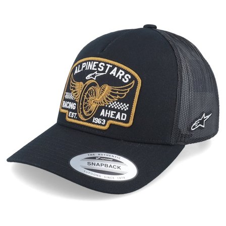 Alpinestars - Black trucker Czapka Z Daszkiem - Heritage Patch Hat Black/Black Trucker @ Hatstore