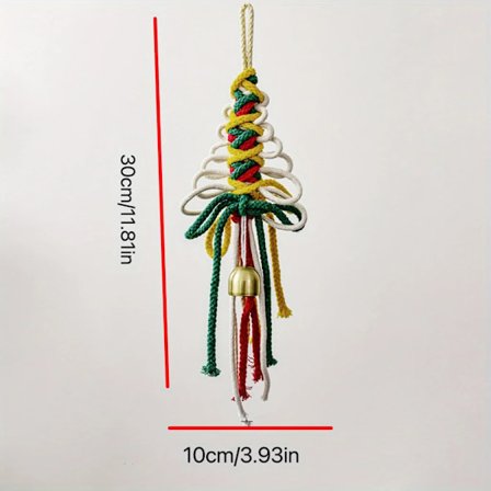 Jul pynt fargerik tau klokke sløyfe flettet jule tre knute pynt anheng