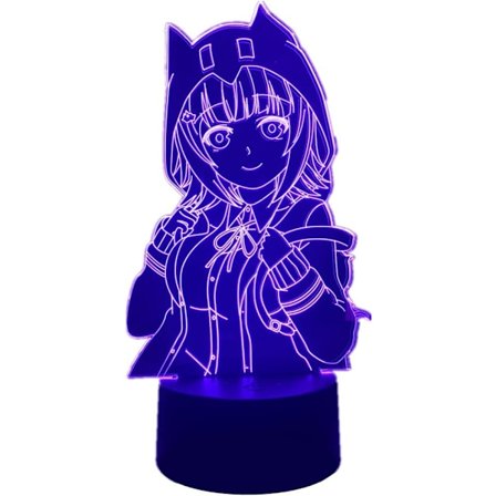 Akryyli 3D Anime-lamppu Chiaki Nanami Led Illuusiovalaistus 7/16 Väriä Vaihtava Kaukosäädin Kosketuskytkin Yövalo Kotiin Huoneen Koristeluun 