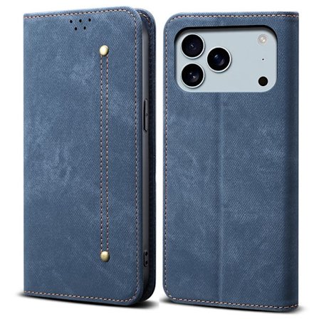 SKALO iPhone 17 Pro Jeans Flip Cover - Blå