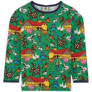 Småfolk Apple Green Farm Printed T-Shirt 2-3 Years - Tops - 2-3 years - Green