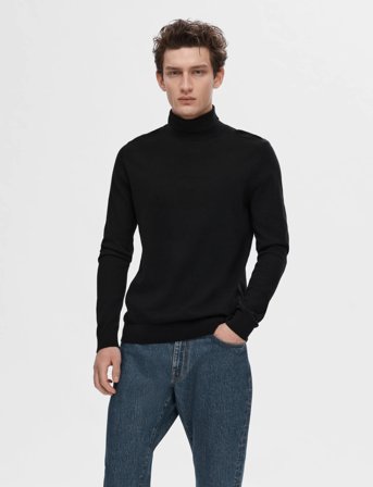 Selected Slmberg Roll Neck Noos - Black - L