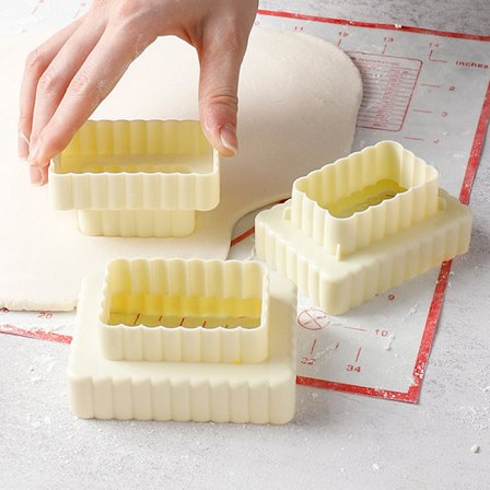3 st/ set Fyrkantig form Fondantbakelse ter Tool Baking Co