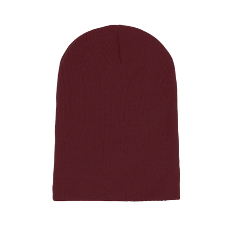 Beechfield - Röd longbeanie Beanie - Burgundy Long Blank Beanie @ Hatstore
