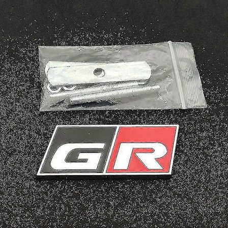 3D Metallisk GR Logo Bil Frontgrill Emblem Bagasjemerke For Toyota Yaris Ch R Rav4 Corolla Revo Hilux GR Sport Klistremerke Tilbehør