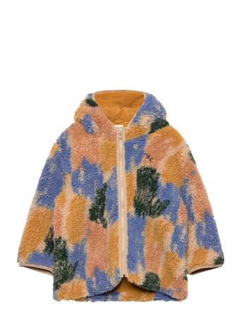 Shadows Jacquard Hooded Sheepskin Jacket Outerwear Fleece Outerwear Fleece Jackets Multi/mønstret Bobo Choses