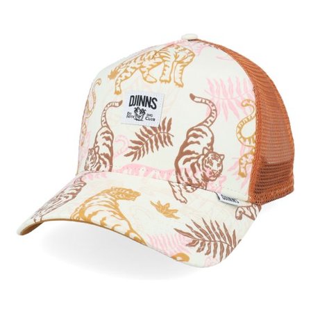 Djinns - Beige trucker Keps - Hft Cap Aloha Tiger Light A-Frame Trucker @ Hatstore