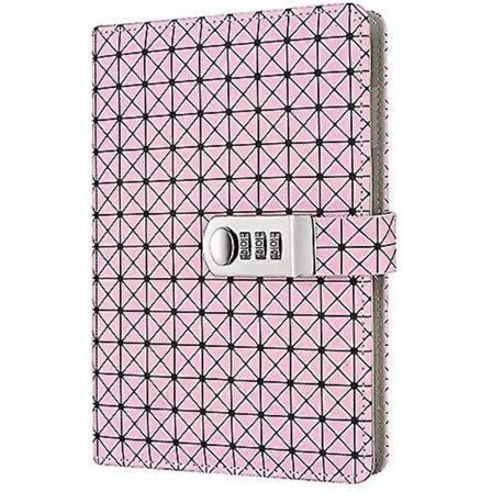 A5 PU Læder Indbundet Notesbog Med Kombinationslås Linjeret Notesblok Journal Skitsebog Låsbar Skrive Rejse Dagbog Planner Med Linjer Pen Holder