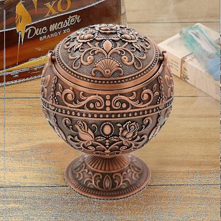 Vindsikkert Retro Askebæger Med Låg 1 Stykke Kobberfarvet