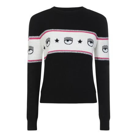 Chiara Ferragni Collection Chiara Ferragni Tröja Black svart, Dam, Dam, Storlek: S