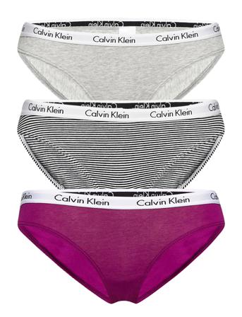 Bikini 3Pk Truse Brief Truse Multi/mønstret Calvin Klein