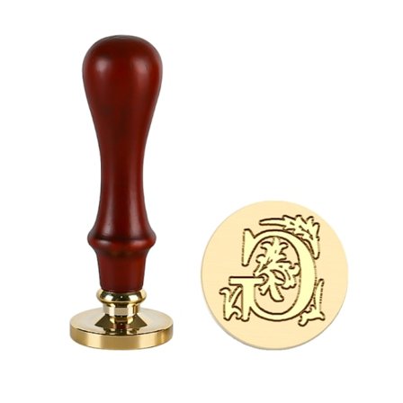 Utsökt Design Vaxsigillstämpelset i Mässing med Engelska Alfabet Bokstav Vintage Mönster Vaxsigillstämpel för Jul