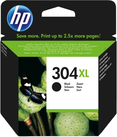 HP 304XL svart original bläckpatron, 889894860859