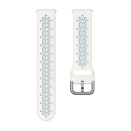 Silicnoe urrem udskiftning til Samsung Watch5/4/6 Huawei GT 3 Hvid+blå