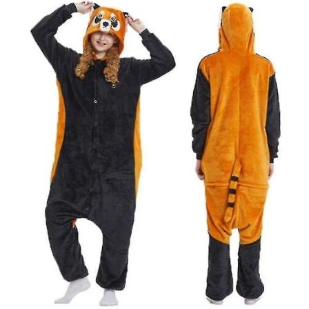 Unisex Vuxen Kigurumi djurkaraktärskostym Onesie Pyjamas Onepiece S Racoon