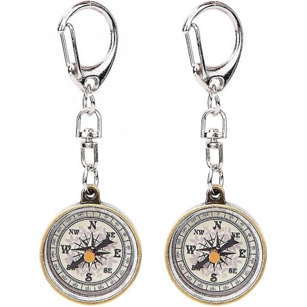 Bærbar Kompas Vintage Lommekompas Nøglering Let Mini Kompas Nøglering