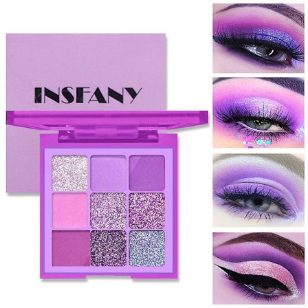 Øyenskygge Raspberry Sauce Lilla Ni Farger Lysne Øyne Modifisering Polarisert Diamant Lilla Scene Makeup Palette