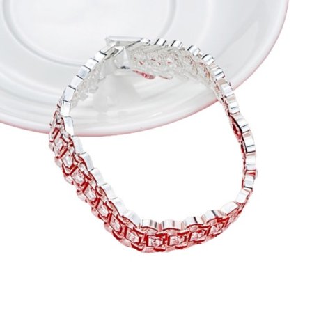 Vakkert Elegant bryllup 925 sølv kvinner menn kjede armbånd