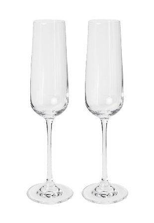 Chateau BONLION Champagneglas kristall ELISE 27 cl, 2-pack Transparant ONESIZE