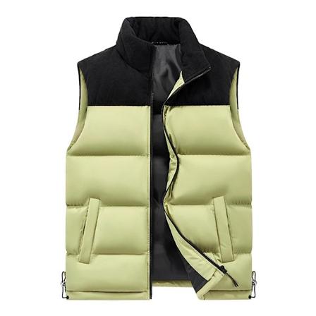 YJKVUR Höst Vinter Ny Unisex Vindtät Väst Herrjacka Ärmlös Casual Kavaj Dunbomull Varm Tjock Väst Tjock Gilet green 5XL REC 90-98KG