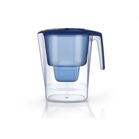 Stor vannfilterkanne med 5 filtre, blått vannfilter, hjemmeinnredning