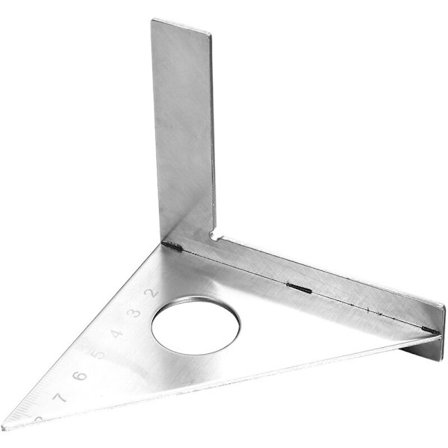 90° 45° Vinkelmåler i rustfritt stål, Høyre vinkel for trearbeid, Multifunksjonell