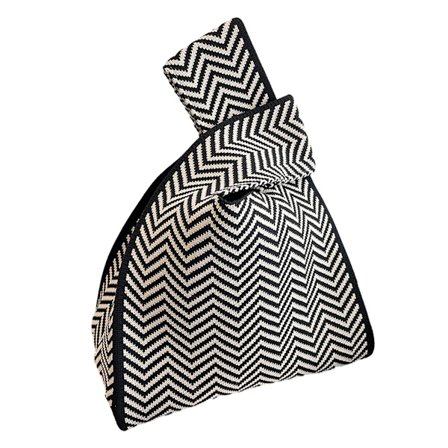 Tote Bag for Kvinner Retro Søt Liten Strikket Vest Bag Bærbar Bento Bag Casual Shopping Utendørs Håndveske