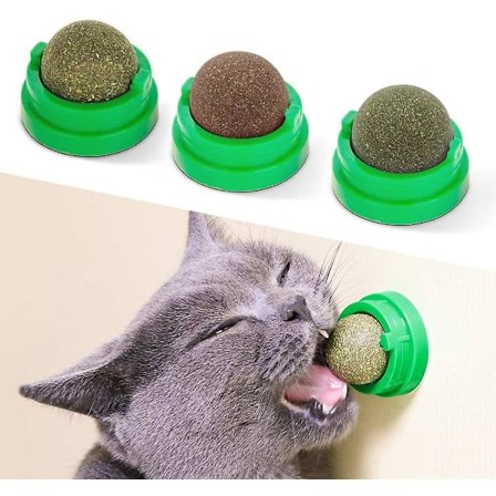 3 Silvervine Catnip Balls,edible Kitty Toys For Cats Lick
