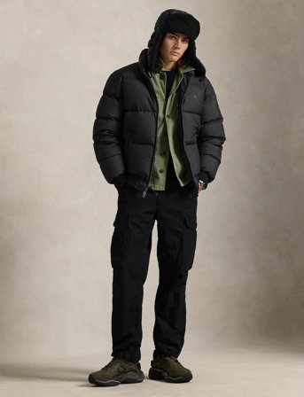 Polo Ralph Lauren Textured Ripstop Down Jacket - Black - M