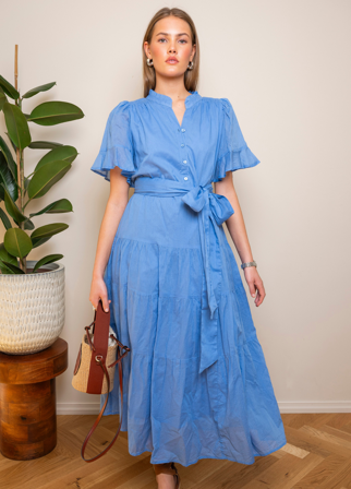 MISSMAYA - Gaia Dress Blue Voille - S