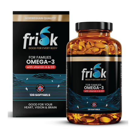 Frisk Omega-3 Familie, 120 stk.