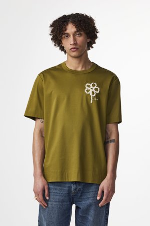 NN.07 Pedro T-Shirt Herren Grün Bio-Baumwolle